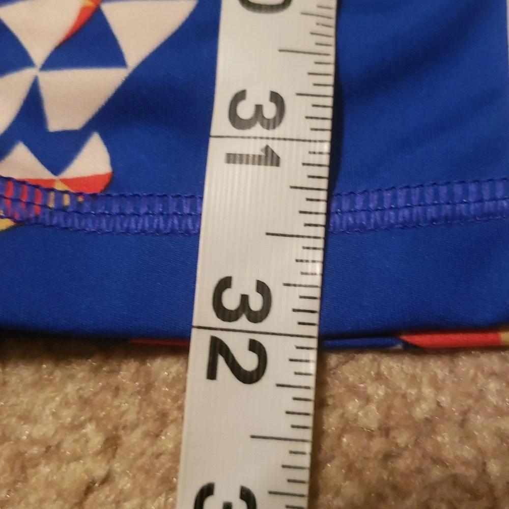 Adidas X Farm Rio Women's Psychedelic Wave Blue Leggings - Picture 9 of 11